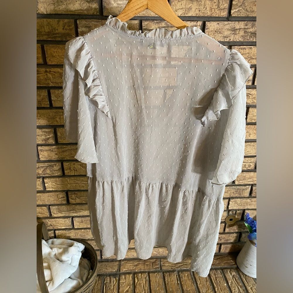 Sheer ruffle blouse - Picture 3 of 5